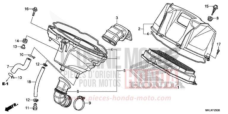 AIR CLEANER for NC750S GRAPHITE BLACK (NHB01N) from 2019