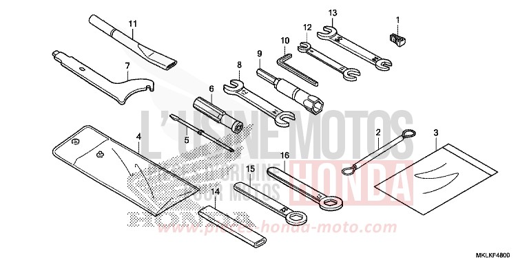 TOOLS for NC750S GRAPHITE BLACK (NHB01N) from 2019