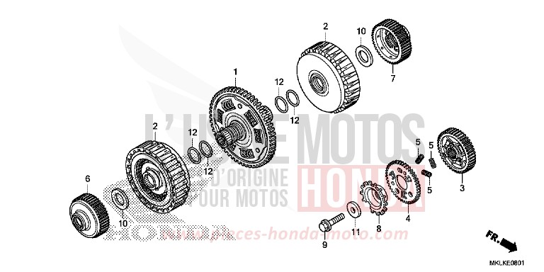 CLUTCH (NC750SD) for NC750S GRAPHITE BLACK (NHB01H) from 2019