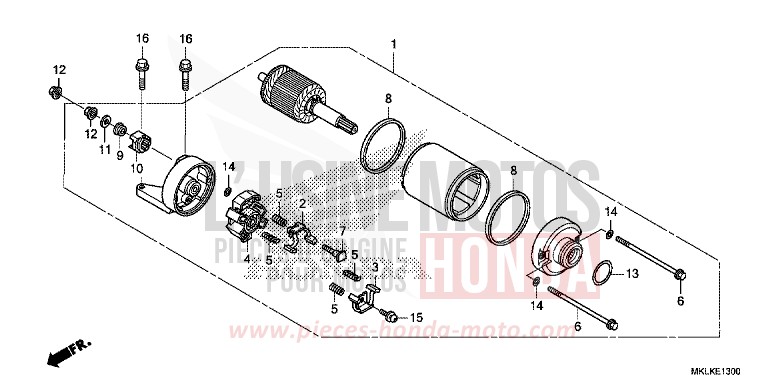 STARTING MOTOR for NC750S GRAPHITE BLACK (NHB01H) from 2019