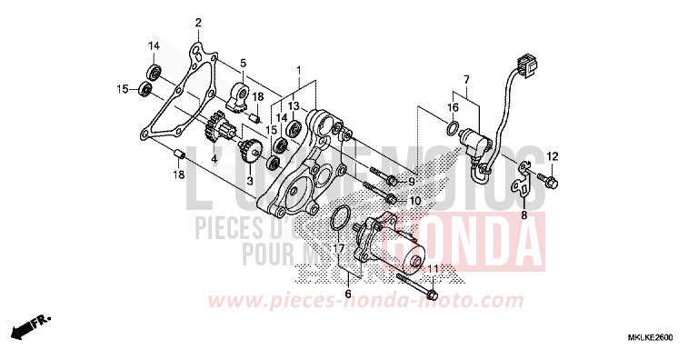 REDUCTION GEAR for NC750S GRAPHITE BLACK (NHB01H) from 2019