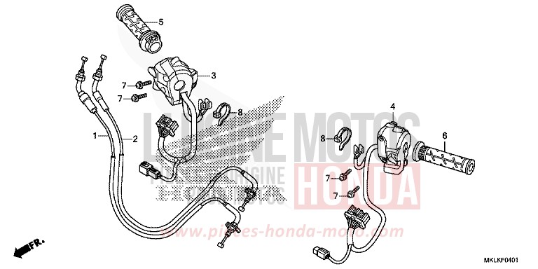 SWITCH/CABLE (NC750SD) for NC750S GRAPHITE BLACK (NHB01H) from 2019