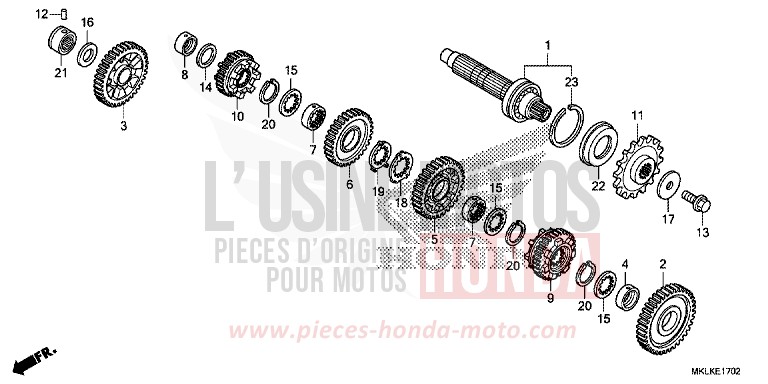 TRANSMISSION (COUNTERSHAFT) (NC750SD) for NC750S CANDY CHROMOSPHERE RED (R381) from 2019