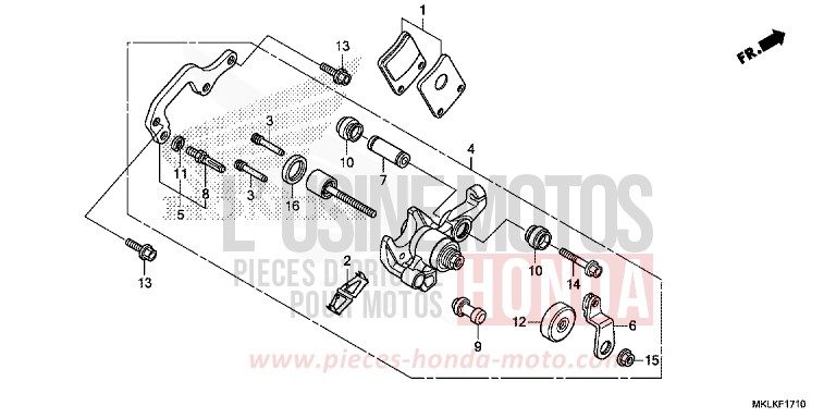 PARKING BRAKE CALIPER for NC750S CANDY CHROMOSPHERE RED (R381) from 2019