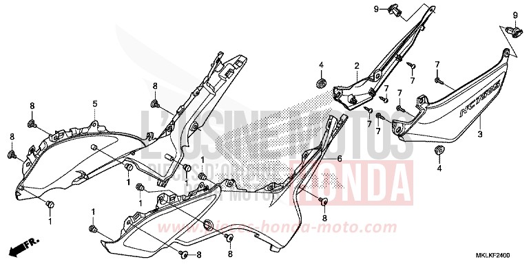 SIDE COVER for NC750S GRAPHITE BLACK (NHB01N) from 2019