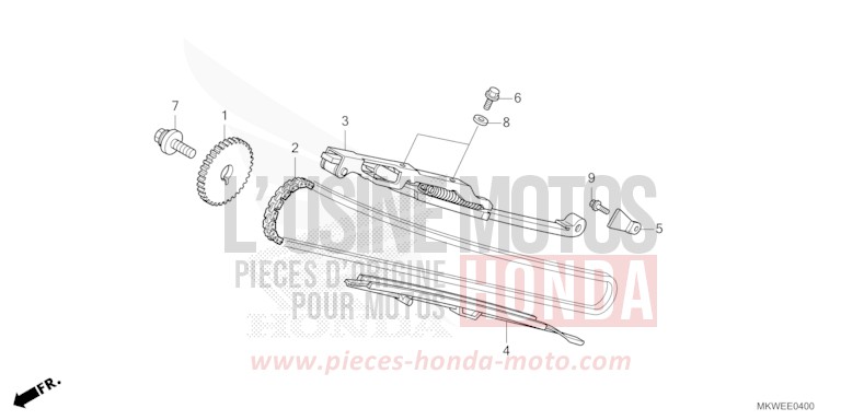 CAM CHAIN/TENSIONER for NC750X FIGHTING RED (R134) from 2025