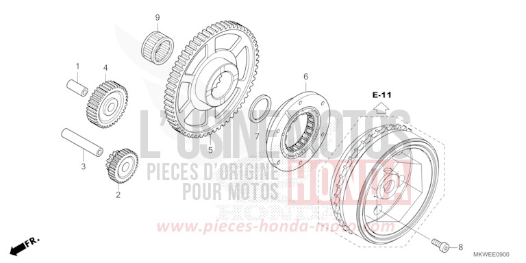 STARTING CLUTCH for NC750X FIGHTING RED (R134) from 2025