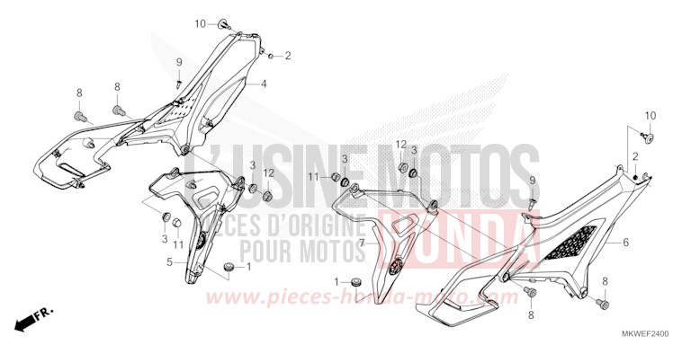 SIDE COVER for NC750X FIGHTING RED (R134) from 2025