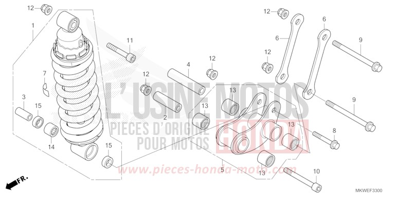 REAR CUSHION for NC750X FIGHTING RED (R134) from 2025