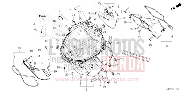 LUGGAGE BOX for NC750X FIGHTING RED (R134) from 2025