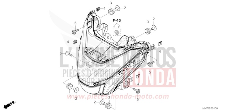 HEADLIGHT for NC750X FIGHTING RED (R134) from 2025