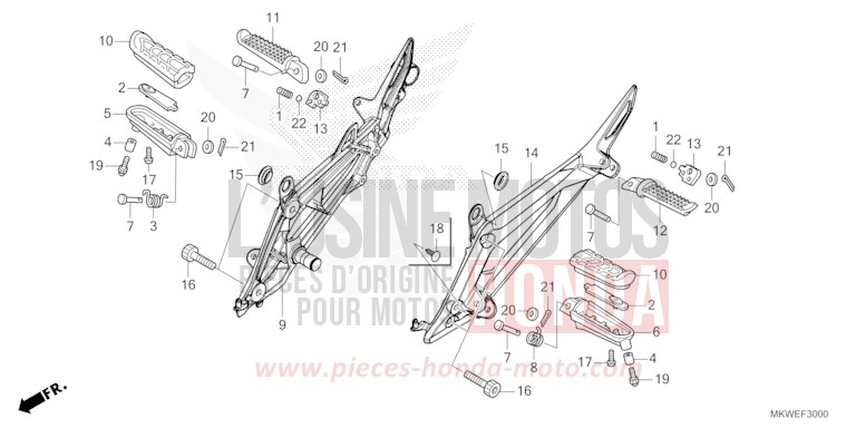 STEP for NC750X FIGHTING RED (R134) from 2025