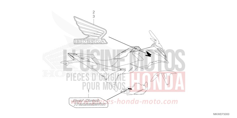 MARK for NC750X FIGHTING RED (R134) from 2025