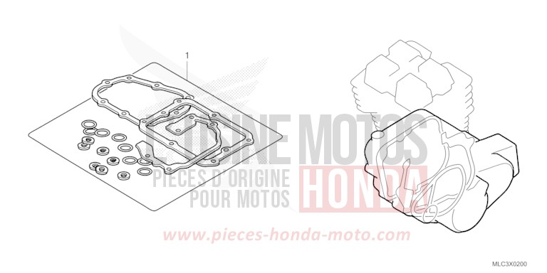 GASKET KIT B for XL750 MAT BALLISTIC BLACK METALLIC (NHA86) from 2023