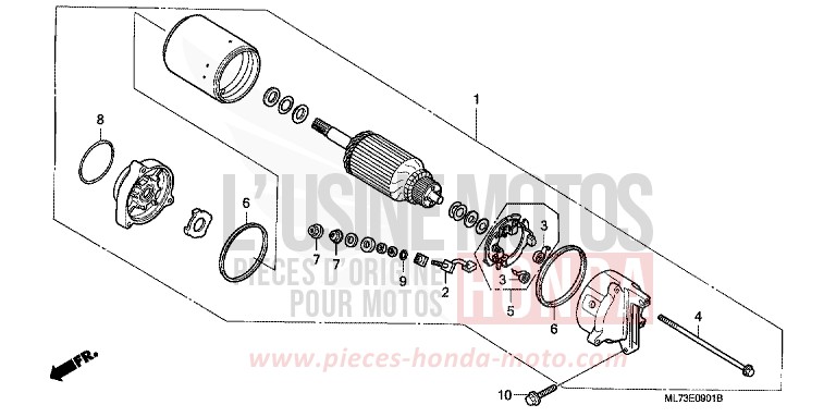 STARTING MOTOR (2) for VFR750F GRANITE BLUE METALLIC-U (PB184MU) from 1988