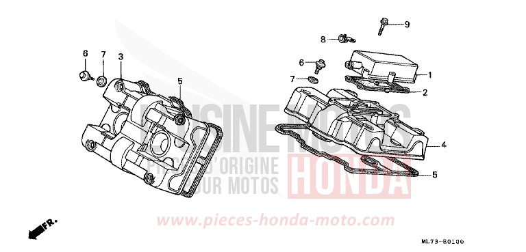 CYLINDER HEAD COVER for VFR750F ITALIAN RED (R157) from 1988