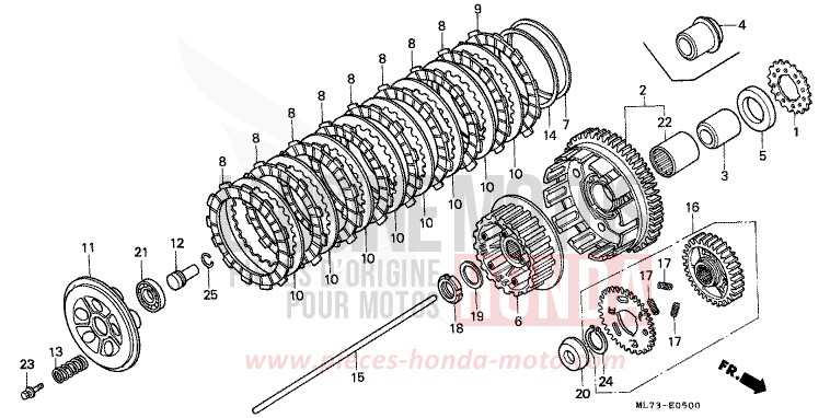 CLUTCH for VFR750F SHASTA WHITE (NH138) from 1988