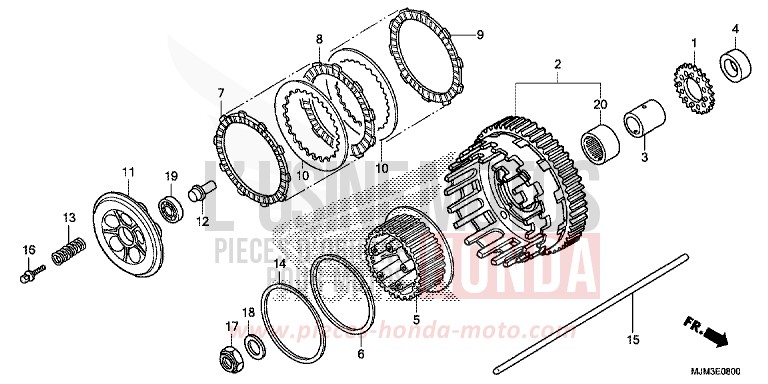 CLUTCH for VFR800F DARKNESS BLACK METALLIC (NH463) from 2014