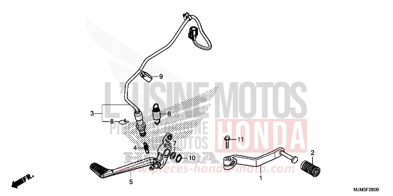 PEDAL for VFR800F DARKNESS BLACK METALLIC (NH463) from 2014