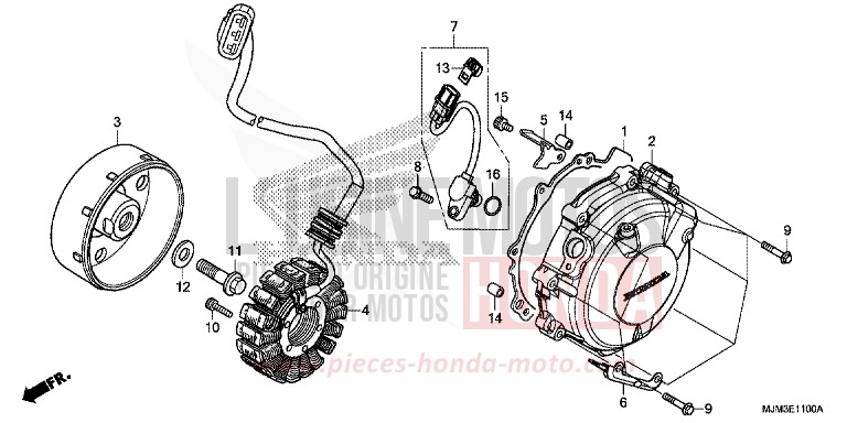 GENERATOR for VFR800F PEARL GLARE WHITE (NHB53) from 2014