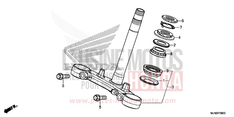STEERING STEM for VFR800F PEARL GLARE WHITE (NHB53) from 2014