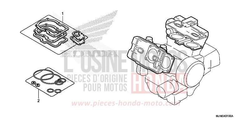 GASKET KIT A for VFR800F VICTORY RED (R334) from 2014