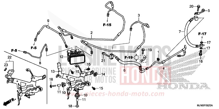 ABS MODULATOR for VFR800F VICTORY RED (R334) from 2014
