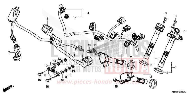 SOTTOCABLAGGIO per VFR800F VICTORY RED (R334) del 2014