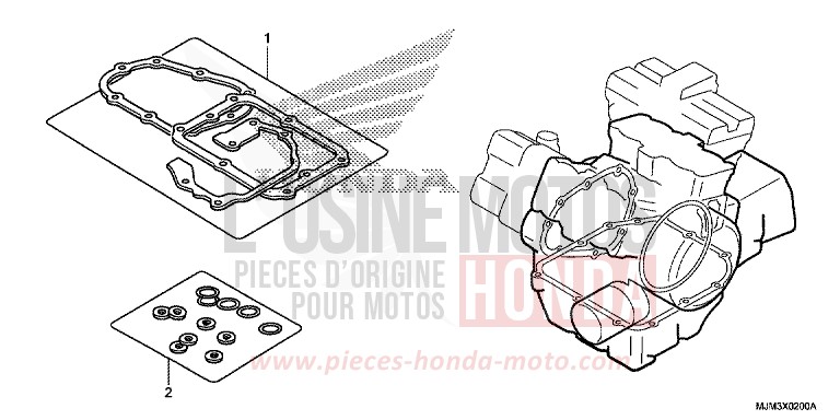 GASKET KIT B for VFR800F DEGITAL SILVER METALLIC (NHA30) from 2017