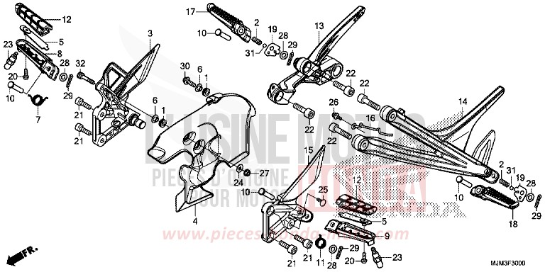 STEP for VFR800F DEGITAL SILVER METALLIC (NHA30) from 2017