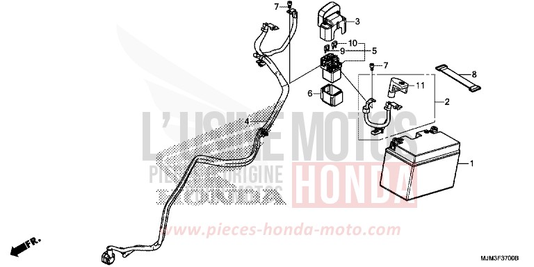 BATTERY for VFR800F VICTORY RED (R334) from 2017