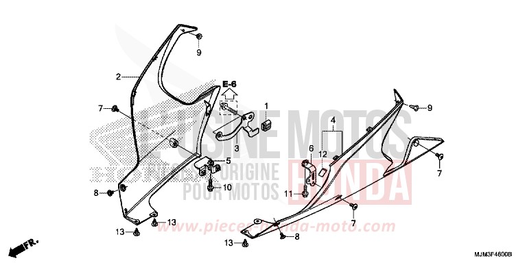 LOWER COWL for VFR800F VICTORY RED (R334) from 2017