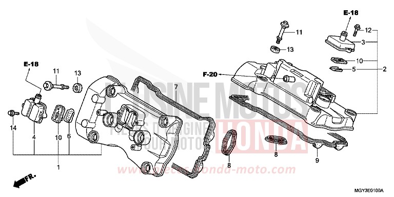 CYLINDER HEAD COVER for VFR800X MAT BULLET SILVER (NH389) from 2013