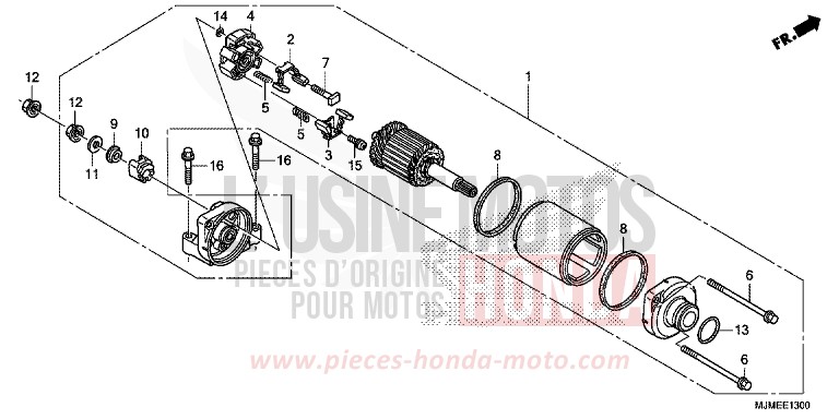 STARTING MOTOR for VFR800X CANDY ARCADIAN RED (R305) from 2015