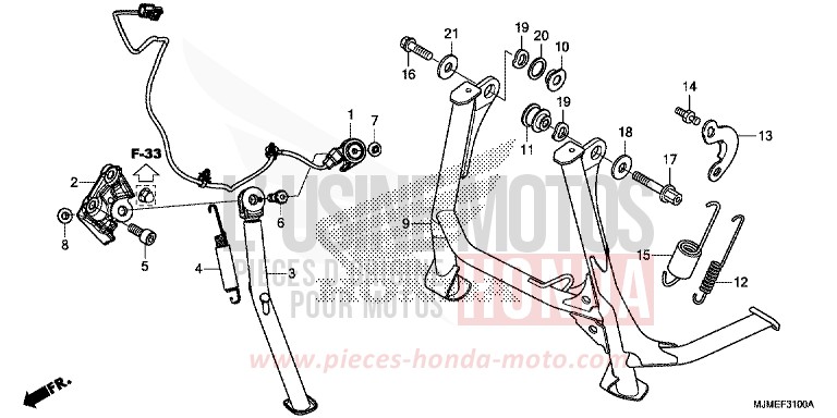 STAND for VFR800X CANDY ARCADIAN RED (R305) from 2015