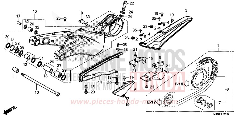 FORCELLONE per VFR800X CANDY ARCADIAN RED (R305) del 2015