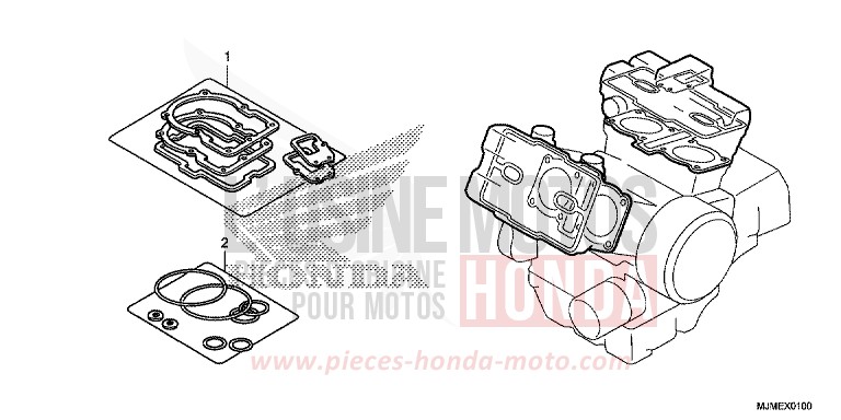 GASKET KIT A for VFR800X PEARL GLARE WHITE (NHB53) from 2015