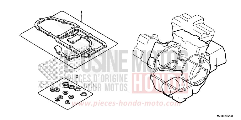 CRANKCASE for VFR800X CANDY PROMINENCE RED (R342) from 2017