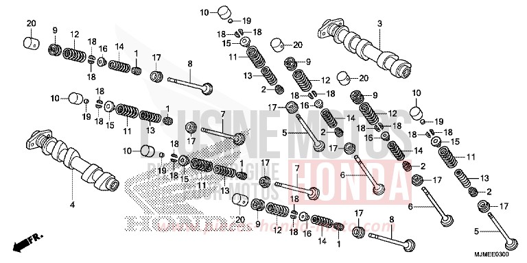 CAMSHAFT/VALVE (FRONT) for VFR800X MAT BALLISTIC BLACK METALLIC (NHA86) from 2017