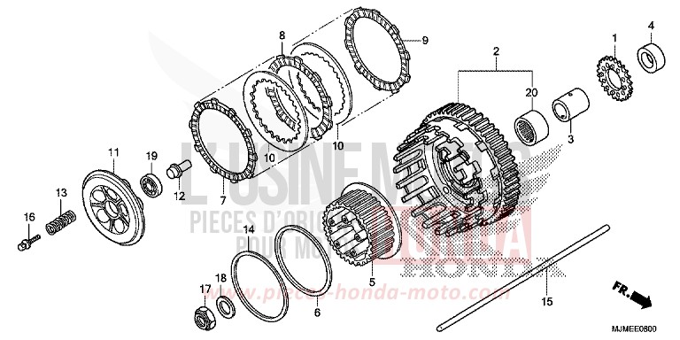 CLUTCH for VFR800X MAT BALLISTIC BLACK METALLIC (NHA86) from 2017
