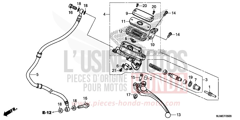 CLUTCH MASTER CYLINDER for VFR800X PEARL GLARE WHITE (NHB53) from 2017