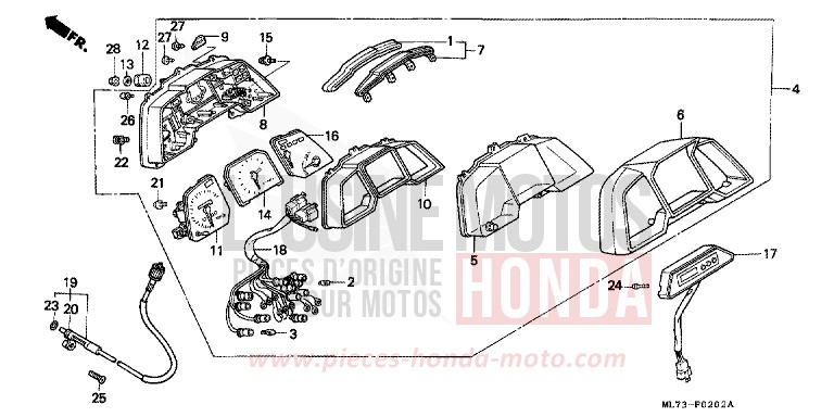 METER (3) for VFR750F PEARL CRESCENT WHITE-A (NH139PA) from 1989