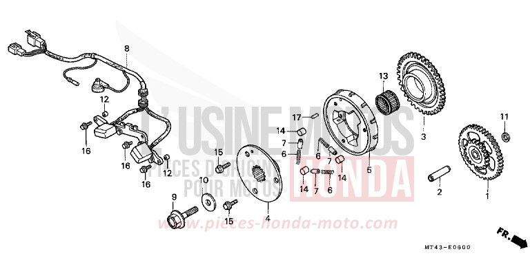 PULSE GENERATOR for VFR750F PEARL CRYSTAL WHITE (NH193) from 1990