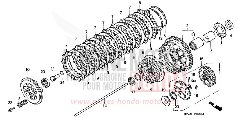 CLUTCH for VFR750F PEARL SIERRA GREEN (G156) from 1990