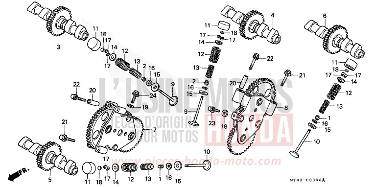 CAMSHAFT/VALVE for VFR750F CALYPSO BLUE METALLIC (B143) from 1991