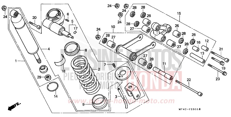 REAR CUSHION (VFR750FL/FM) for VFR750F PEARL RASPBERRY BLACK (RP147) from 1991