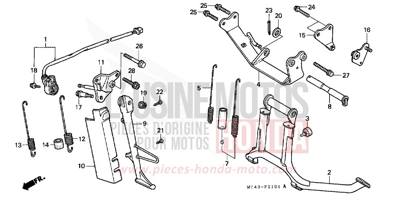 STAND (VFR750FL/FM/FN/FP) for VFR750F PEARL SIERRA GREEN (G156) from 1991
