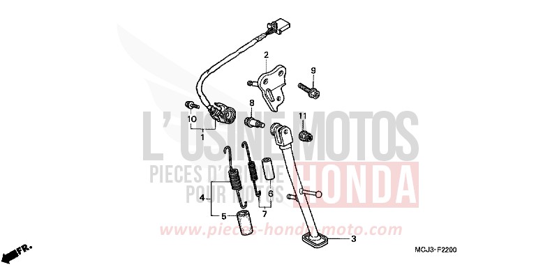 CAVALLETTO per Fireblade ITALIAN RED (R157) del 2001