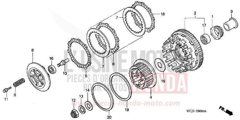 CLUTCH for Fireblade BLACK (NH1Y) from 2003