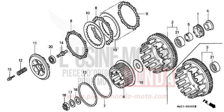 CLUTCH for Fireblade NOIR (NH1F) from 1992